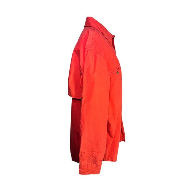 Columbia PFG Mens Long Sleeve Shirt S 65% Polyester 35% Cotton Bright Red - Picture 4 of 11